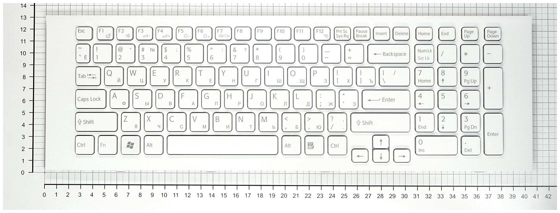 Клавиатура для ноутбука Sony Vaio AEHK2700020 белая с рамкой