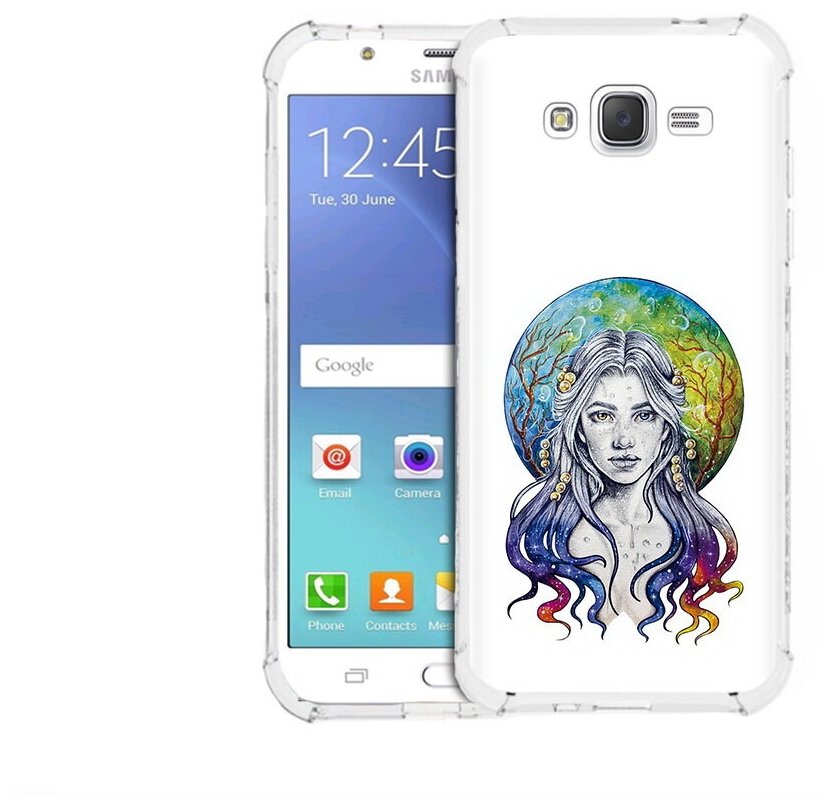 Чехол задняя-панель-накладка-бампер MyPads девушка с красивыми волосами для Samsung Galaxy J5 (2015) SM-J500F/DS/Dual Sim/Duos противоударный