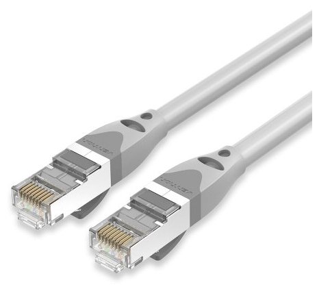 Патч-корд Vention прямой SFTP cat.6A, RJ45 - 0,5м. Серый