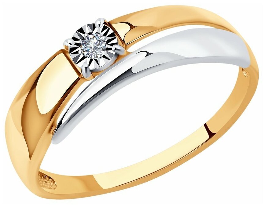 Кольцо из золота с бриллиантом яхонт Ювелирный Арт. 144487 