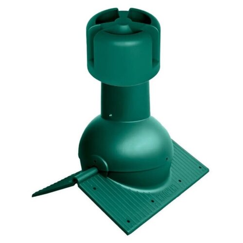 Коньковый выход канализации Krovent Pipe-cone, RAL 6005 зеленый комплект кровельной вентиляции krovent 125мм для кровли из металлочерепицы коричневый