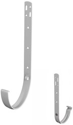 Кронштейн желоба металлический технониколь для ПВХ 125/82мм, белый RAL 9016