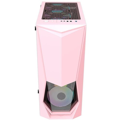 Корпус 1STPLAYER DK-3 Pink (FP_DK-3-PK-3G6) 1stplayer корпус корпус dk 3 white atx tempered glass 3x 120mm led fans inc dk 3 wh 3g6