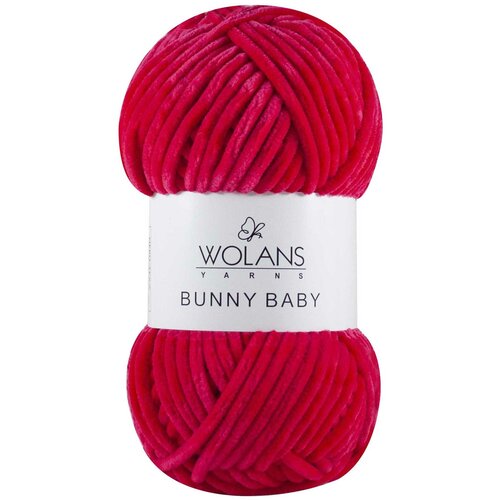 пряжа wolans bunny shine воланс бани шайне 92% супер мягкий полиэстер 8% блеск цвет 820 04 светло розовый 100 гр 110м 5 моток Плюшевая пряжа Wolans Bunny Baby (цвет 100 07, Фуксия), аналог Yarnart Dolce и Himalaya dolphin baby 1 шт