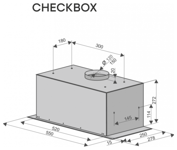 Вытяжка Konigin Checkbox Ivory 60 - фотография № 13