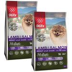 BLITZ HOLISTIC GRAIN FREE ADULT SMALL BREEDS LAMB & SALMON беззерновой для взрослых собак маленьких пород с ягненком и лососем (0,5 + 0,5 кг) - изображение