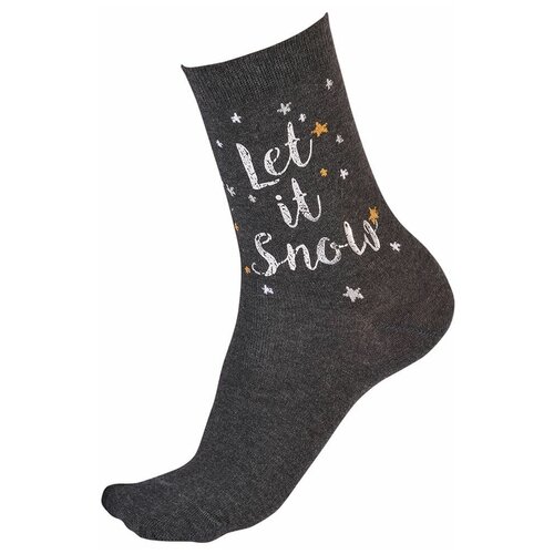 Носки Pretty Polly, размер S-M-L, серый winter socks practical cotton portable christmas favor printing women socks for girl winter stockings christmas socks