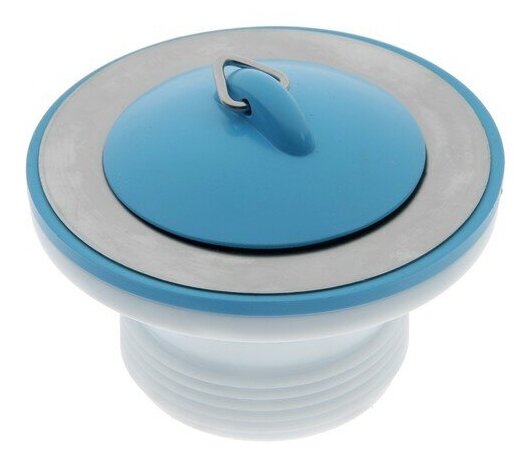 фото Выпуск для раковины Ани 1. 1/2", с нержавеющей с сеткой и пробкой