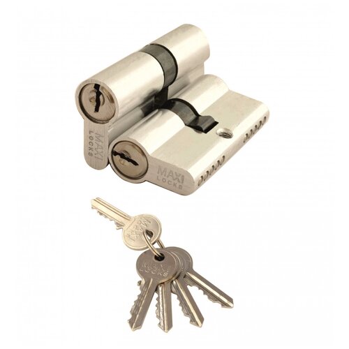 Цилиндр дверной MAXI Locks ENW70 англ. ключ-ключ PB Полированная латунь