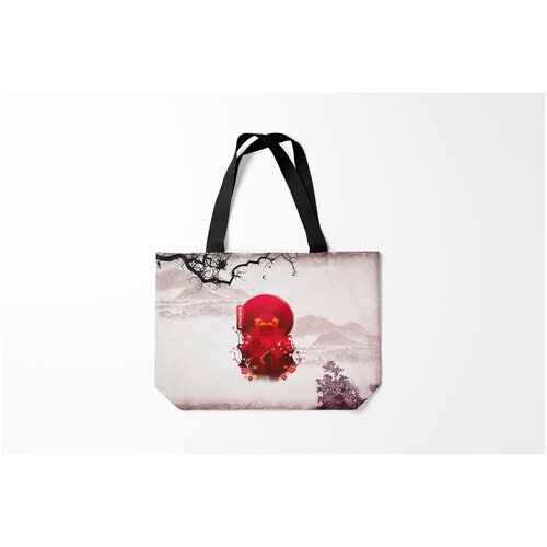 фото Сумка-шоппер / 46х35 см / аниме / клинок рассекающий демонов кенджиро ренгоку kimetsu yaiba burnettie