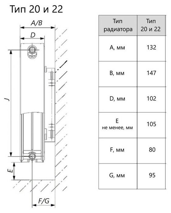 Стальной панельный радиатор "PRIMOCLIMA" VC11 500X700 c нижним подключением