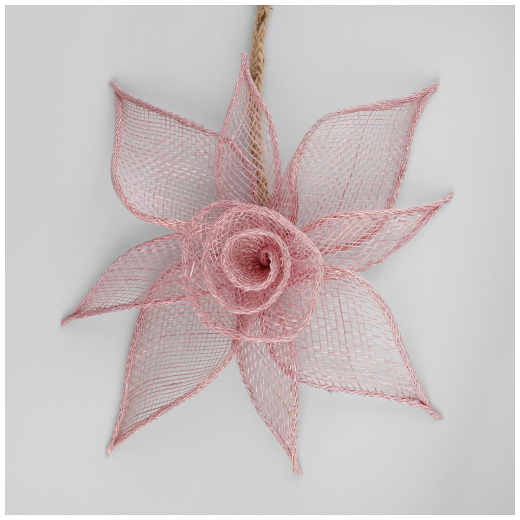 Клипса магнитная «Лилия» размер 15 см для легкого веса штор со шнуром 38 см, 1 шт. Пастельно-розовый