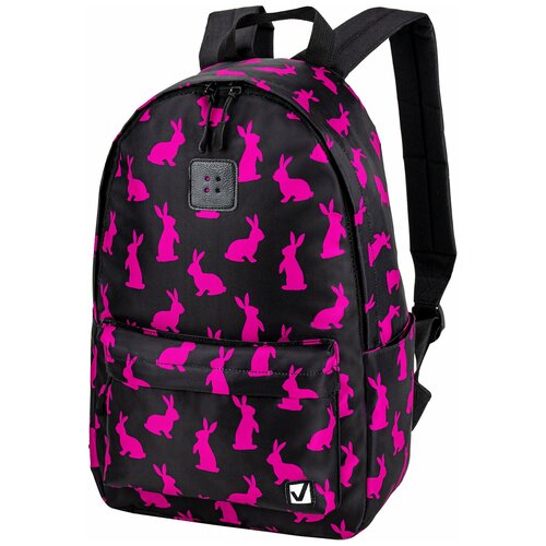 Рюкзак BRAUBERG POSITIVE универсальный, потайной карман, Pink Rabbits, 42х28х14 см, 270780