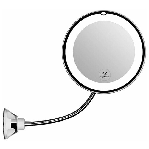 Зеркало с подсветкой круглое увеличительное зеркало косметическое clevercare sm145d w white