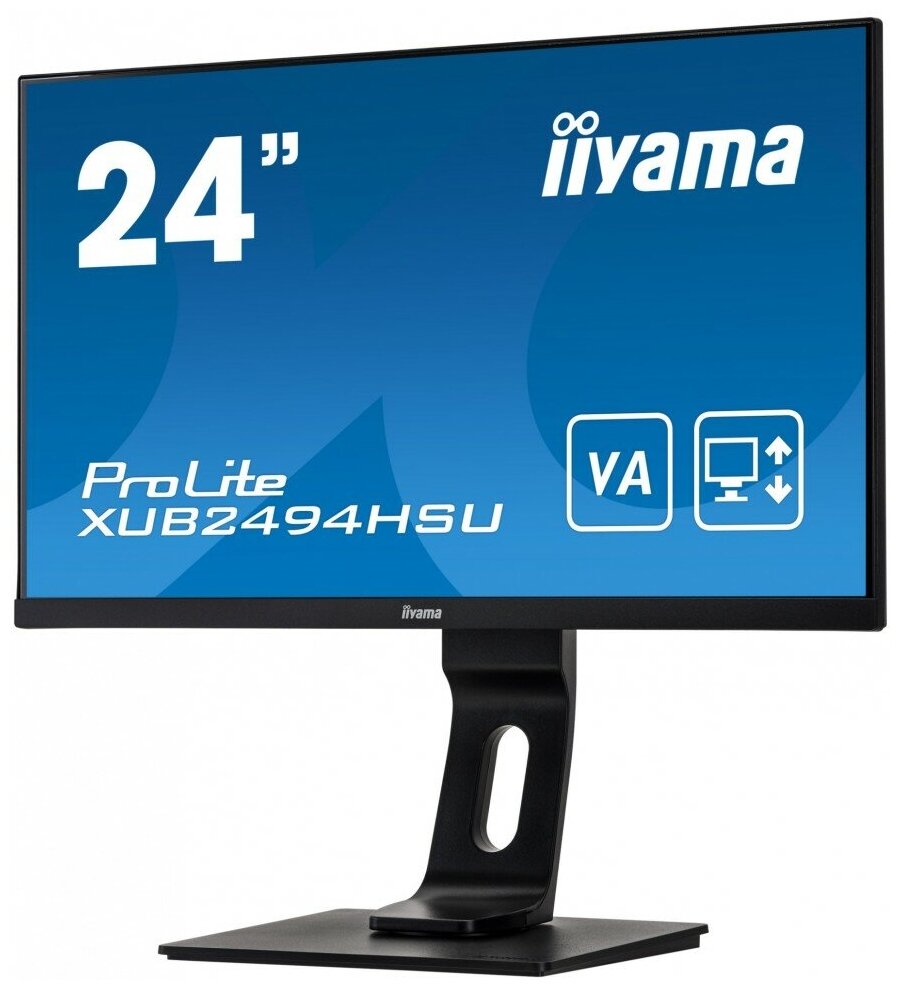 Монитор 238 Iiyama XUB2494HSU-B1 1920x1080 VA LED 169 HDMI MM матовая HAS Pivot 250cd 178178 D-Sub DisplayPort USB