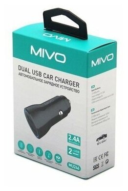 Автомобильное зарядное устройство Mivo MU246, белый
