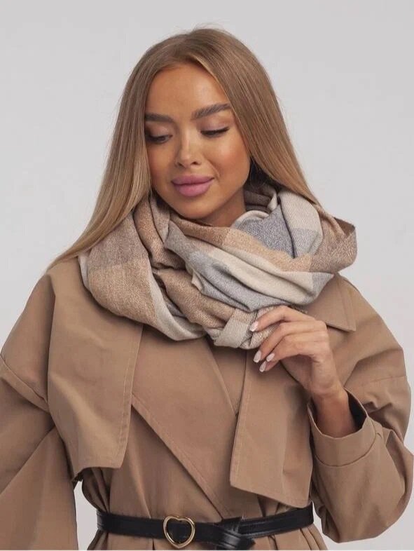 Палантин Cashmere для женщин,180х70 см, бежевый — фото 1