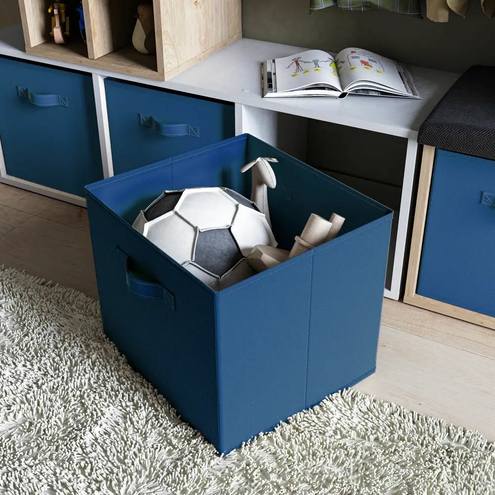 Короб KUB 31x31x31 см 29.7 л полипропилен цвет синий