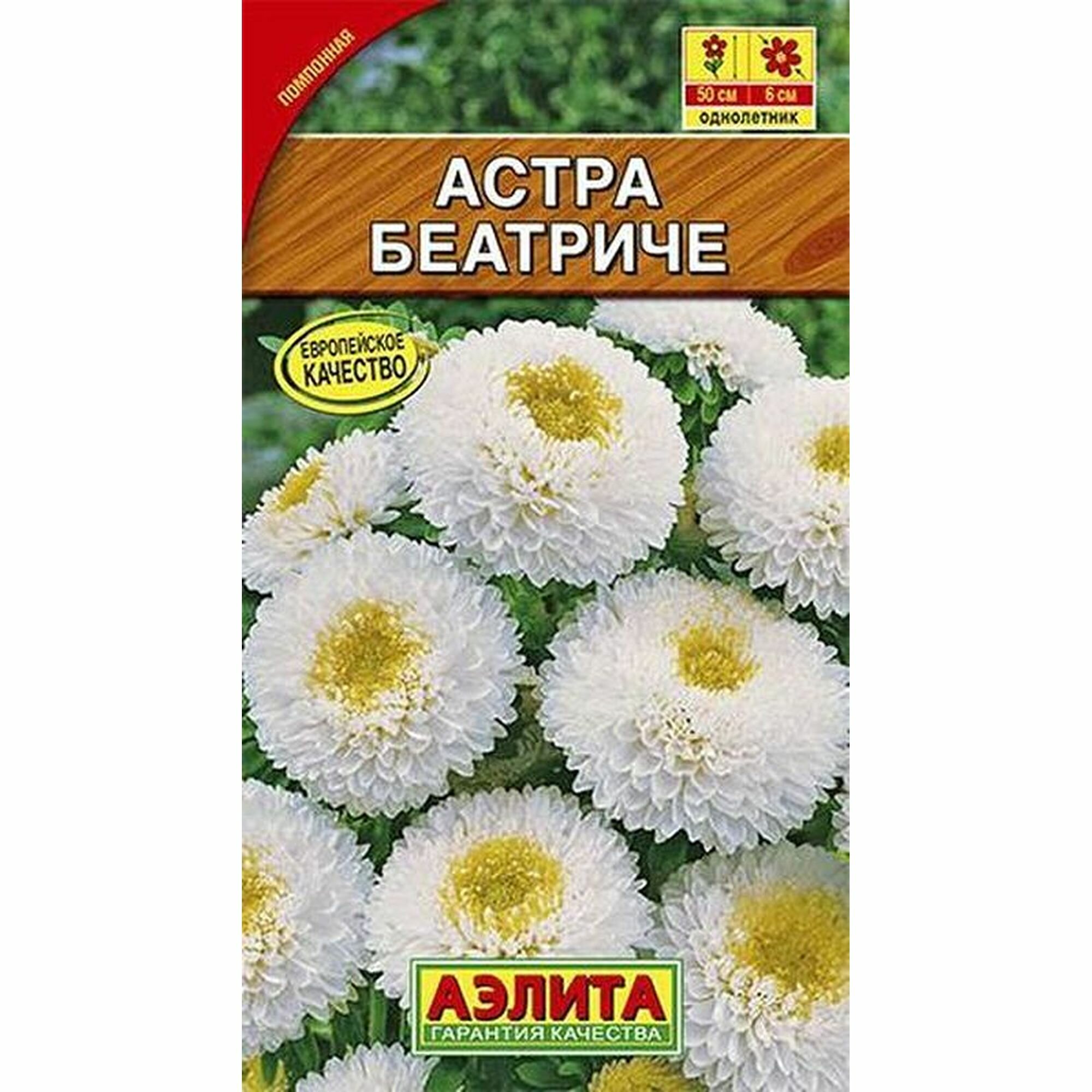 Семена Астра Беатричи однолетник Аэлита 1 пачка - 0.2г семян