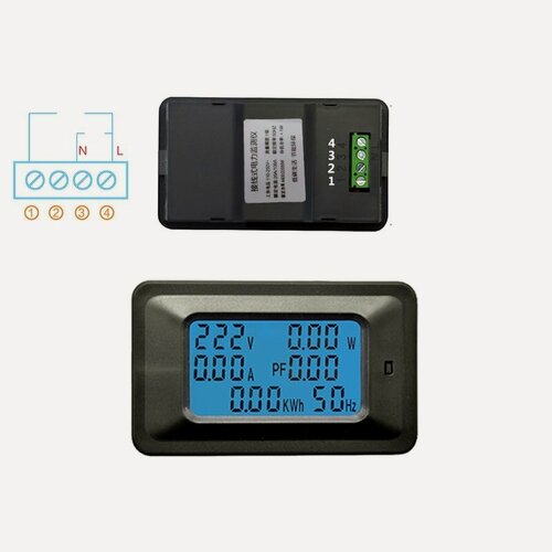 Изображение товара Вольтметр, амперметр, ваттметр, счетчик цифровой ТИП2