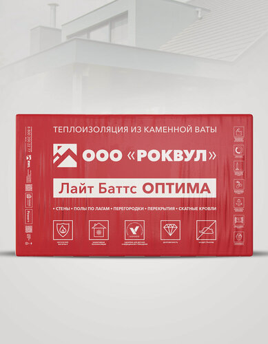 Изображение товара Теплоизоляция Rockwool Лайт Баттс Оптима1000х600х50 (1 упак/ 10 плит/ 6м2)