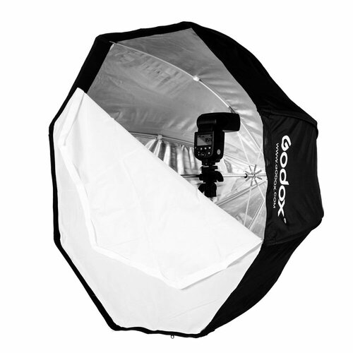 Быстроскладной октобокс зонтичного типа Godox SB-U120 диаметром 120 см для накамерных и студийных вспышек