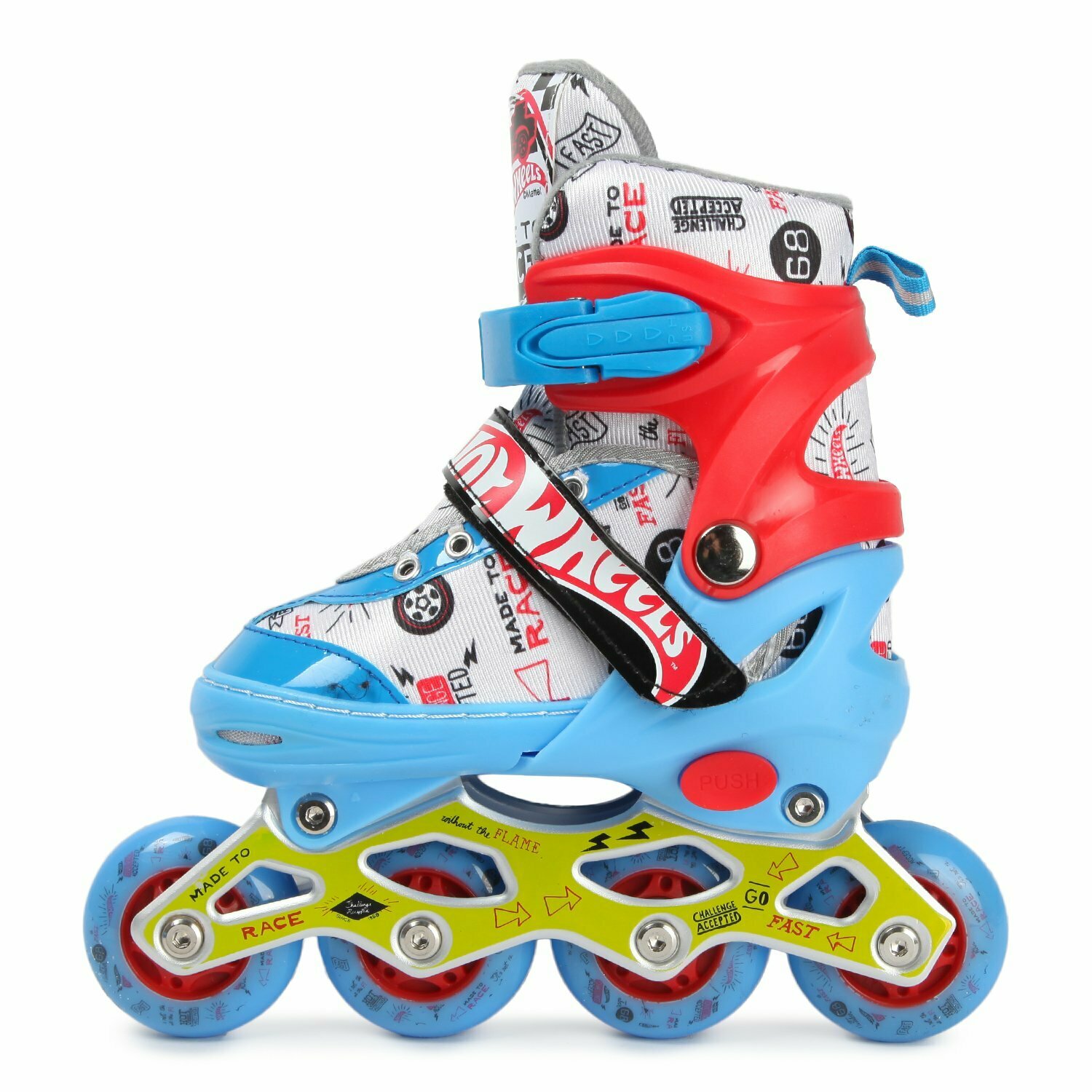 Голубой Hot Wheels Ролики 30-34 Голубой Hot Wheels