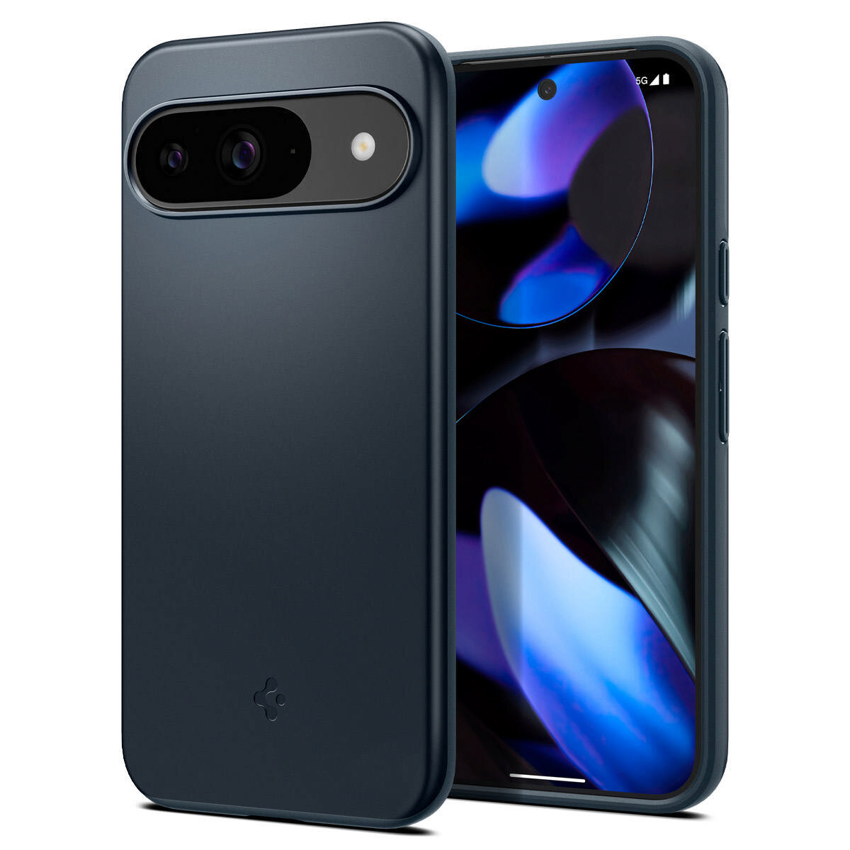 Чехол Spigen на Google Pixel 9 Pro/9 (ACS07698) Thin Fit / Спиген Чехол для Пиксель 9 Синевато-Серый