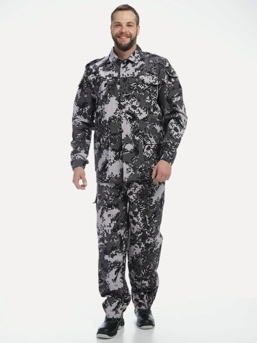 Изображение товара Костюм летний камуфляж мужской серая цифра (размер 52-54, рост 170-176)