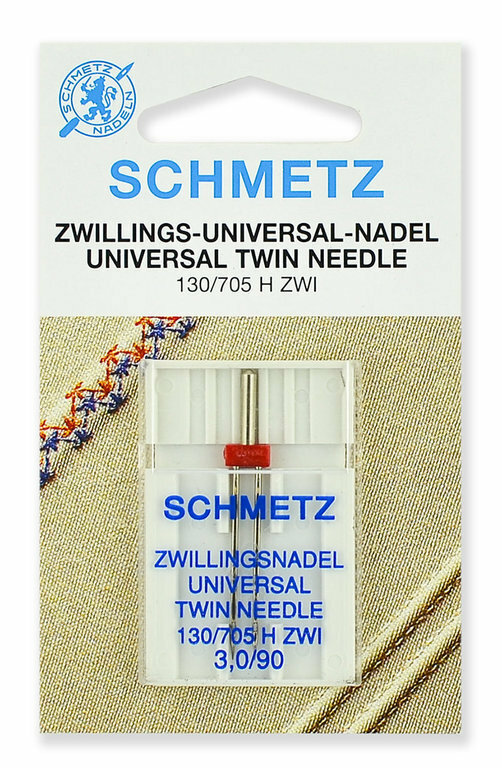 Иглы универсальные двойные Schmetz 130/705 H ZWI №90/3.0, 1 шт.
