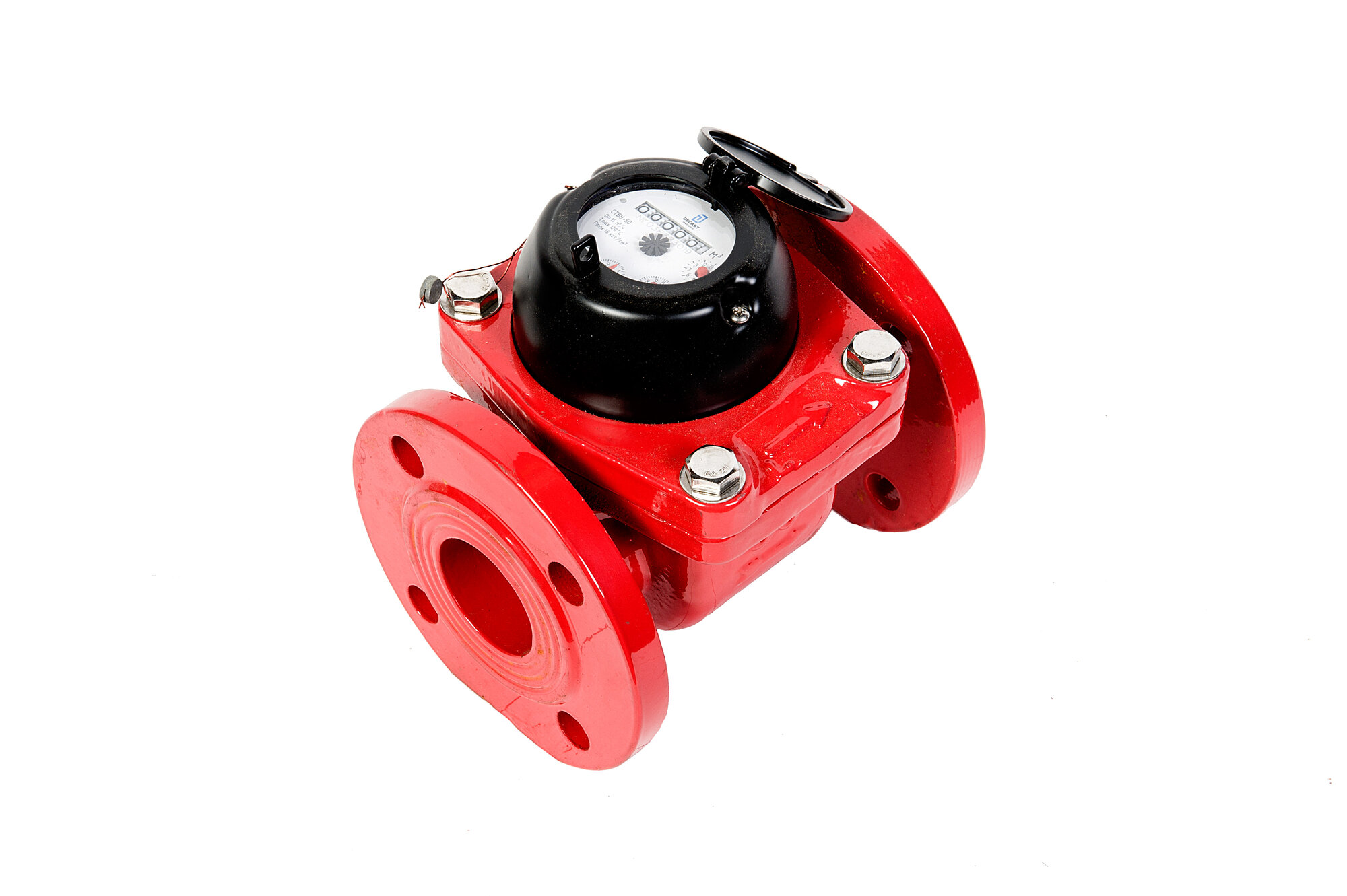 Расходомер Декаст "СТВУ-50", турбинный, чугунный корпус, монтажная длина 200мм — фото 1