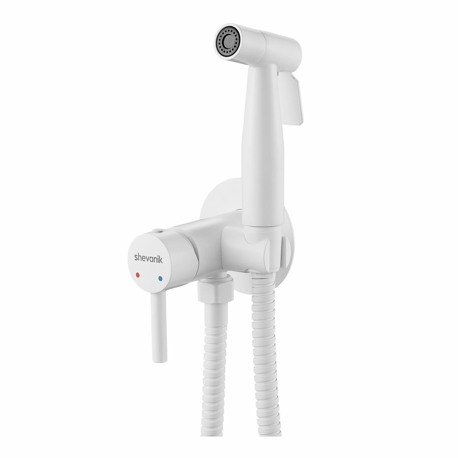 Гигиенический душ настенный однорычажный Shevanik S147C, Белый