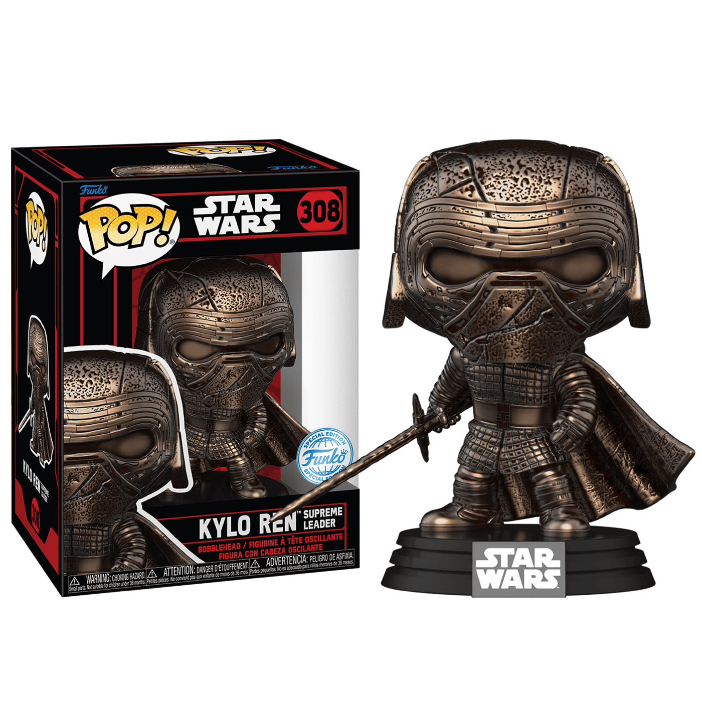Фигурка Funko POP! Верховный лидер Кайло Рен в бронзе (Kylo Ren) #308