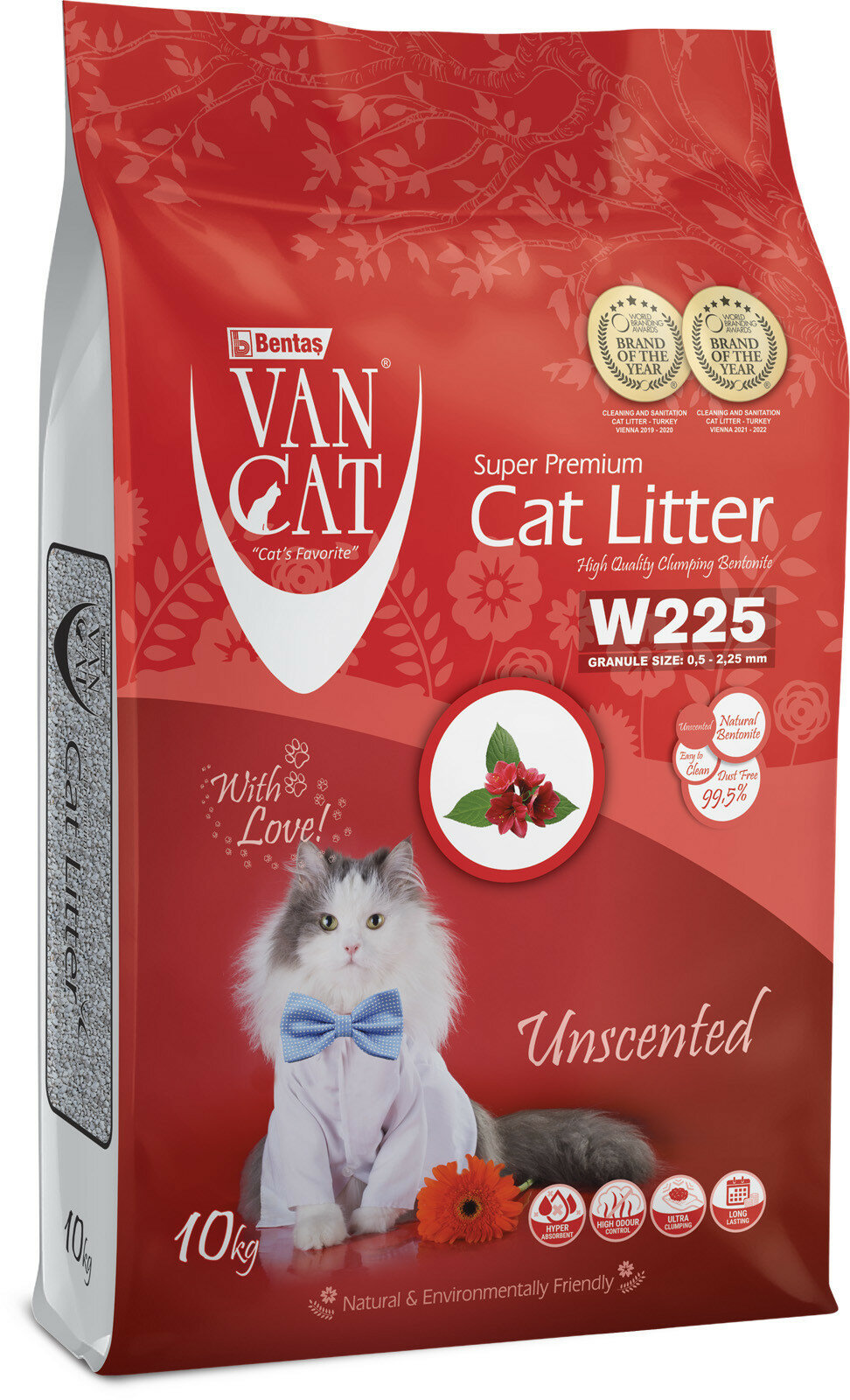Van Cat Natural - комкующийся наполнитель "100% Натуральный", без пыли (10 кг)