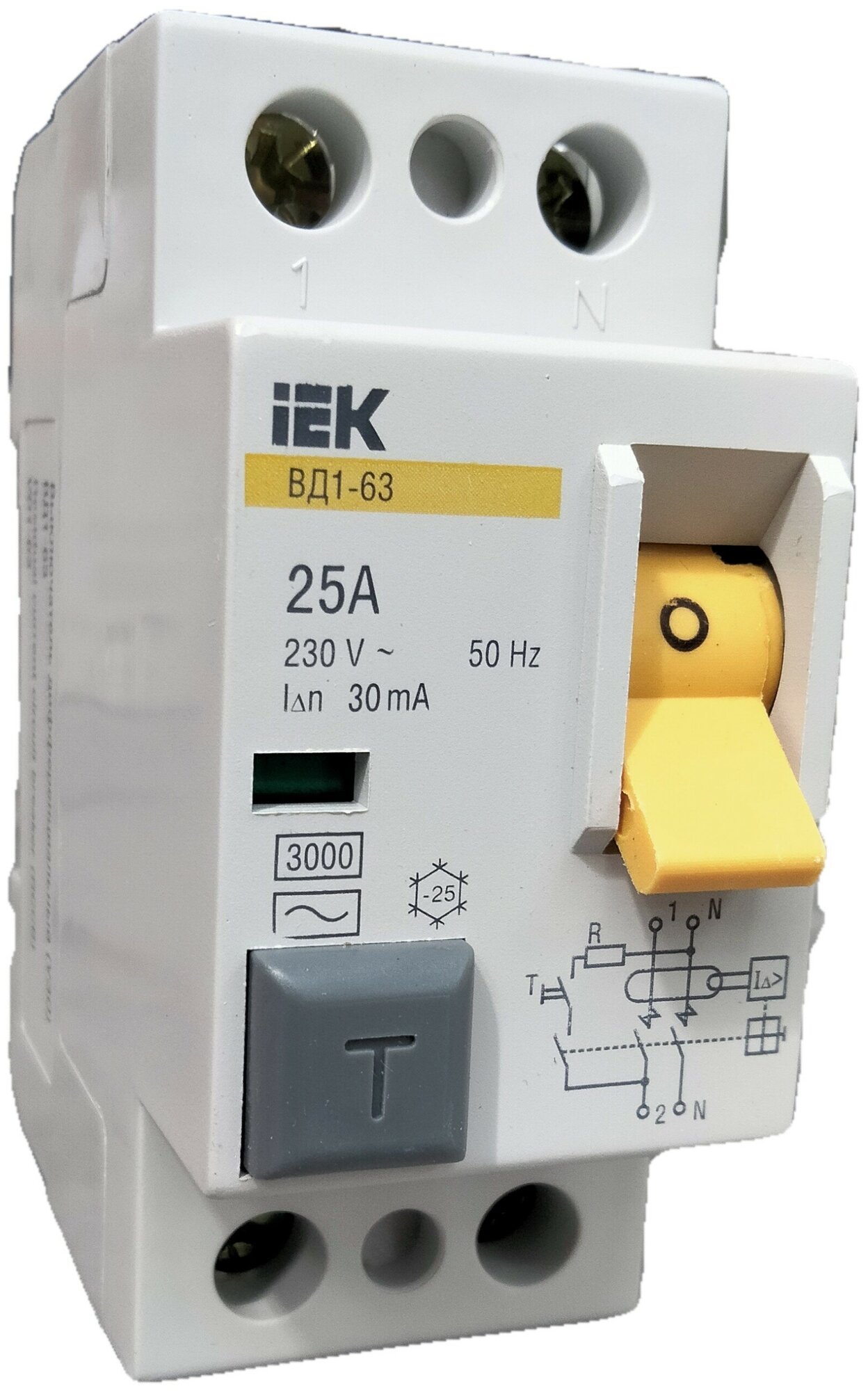 УЗО IEK 30мА тип A ВД1-63 MDV11-2 25 А 30 мА 2 полюса