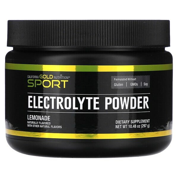 California Gold Nutrition, Sport, электролитный напиток в порошке, со вкусом натурального лимонада, 297 г