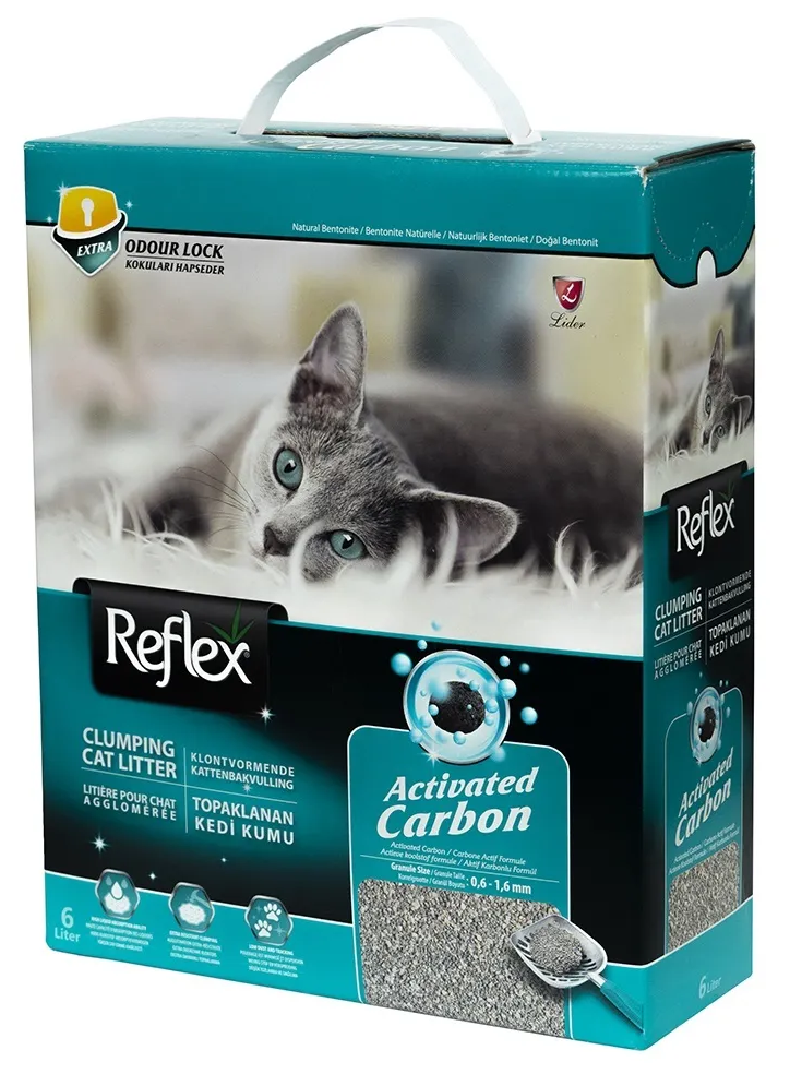 Reflex комкующийся наполнитель для кошачьего туалета, премиум, гипоаллергенный, блокатор запаха 6л - фотография № 2