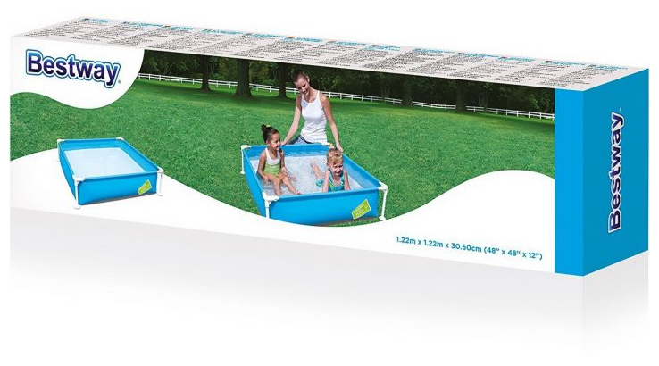 Детский каркасный бассейн Bestway 56217 (122х122х30.5 см) Blue - фотография № 3