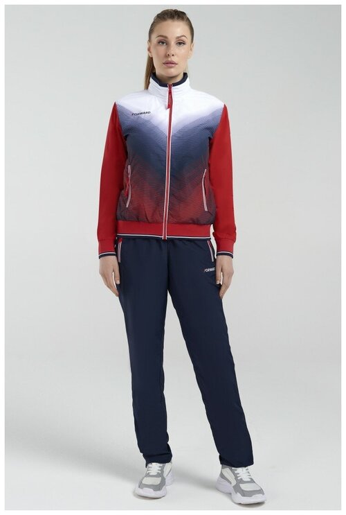 Костюм FORWARD, олимпийка и брюки, силуэт полуприлегающий, размер XS, красный