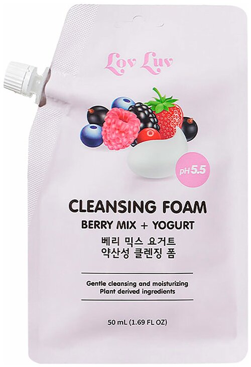 LovLuv Cleansing Foam Berry Mix Пенка с лесными ягодами и йогуртом 50 мл