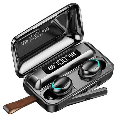 Наушники F9-5 VBT 128 беспроводные вакуумные водонепроницаемые BT 50 2000 мАч черные 149700₽