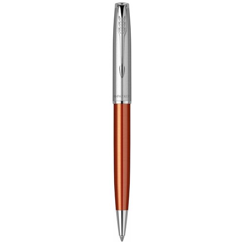 Шариковая ручка Parker Sonnet Essentials Orange SB Steel CT, цвет чернил black, перо: M, в подарочной упаковке.