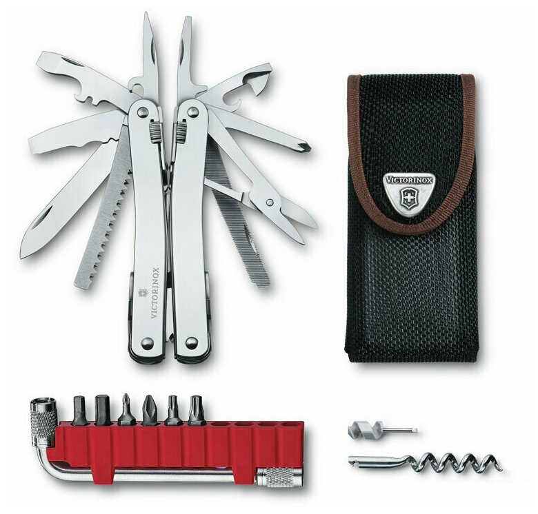 Мультитул VICTORINOX SwissTool Spirit X Plus, длина лезвия 7 см, 35 функций. 3.0235. N