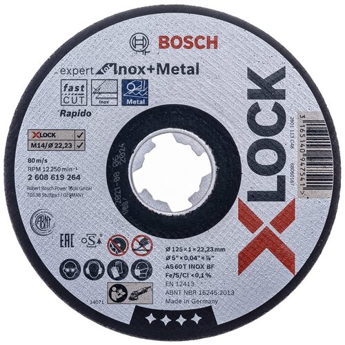 Отрезной диск по металлу X-LOCK (125x1x22.2 мм) Bosch 2.608.619.264