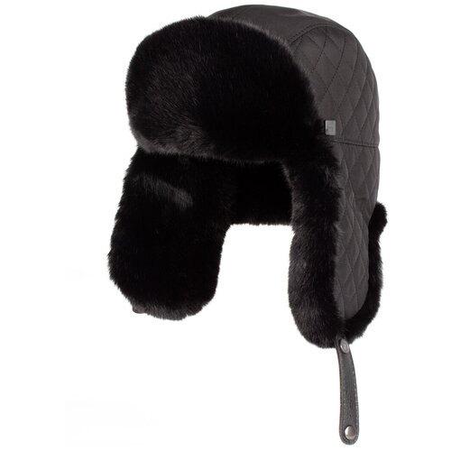 Шапка ушанка SKIFFHAT, размер 58, черный шапка ушанка skiffhat размер 58 черный