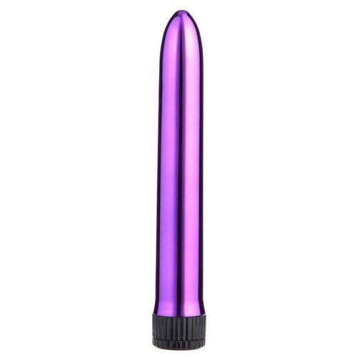 Фиолетовый классический вибратор - 18 см., фиолетовый