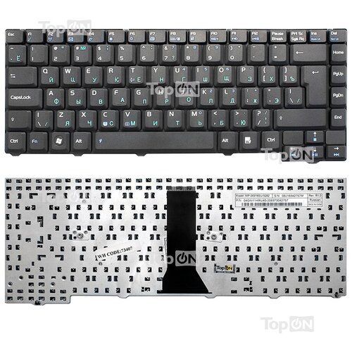 Клавиатура для ноутбука Asus F2 F3 Z53S Series 28pin Г-образный Enter Черная без рамки PN K012462A1 825₽