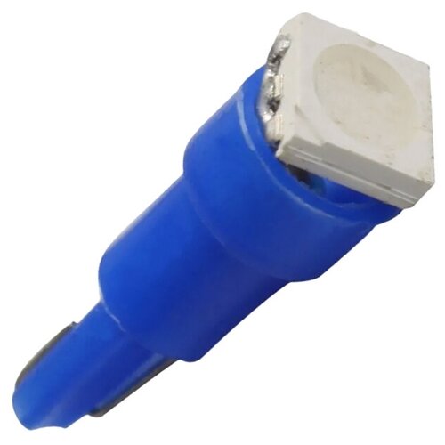 Лампа автомобильная LED светодиодная для подсветки панели приборов T5W12W цвет синий комплект 10 шт артикул lampa-t5-siniy-10 200₽