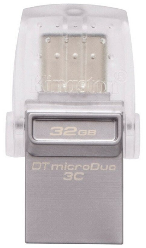Флеш-память Kingston microDuo 3C, 64Gb, USB 3.1 G1, Type-C, с, DTDUO3C/64GB