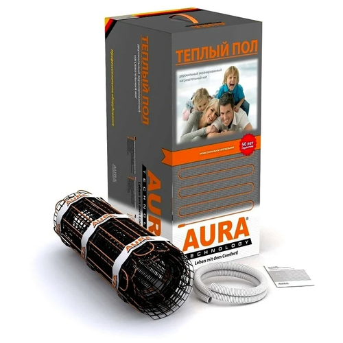 Нагревательный мат, AURA, Heating МТА 150 Вт/м2 1650Вт, 11 м2, 2200х50 см, длина кабеля 2 м